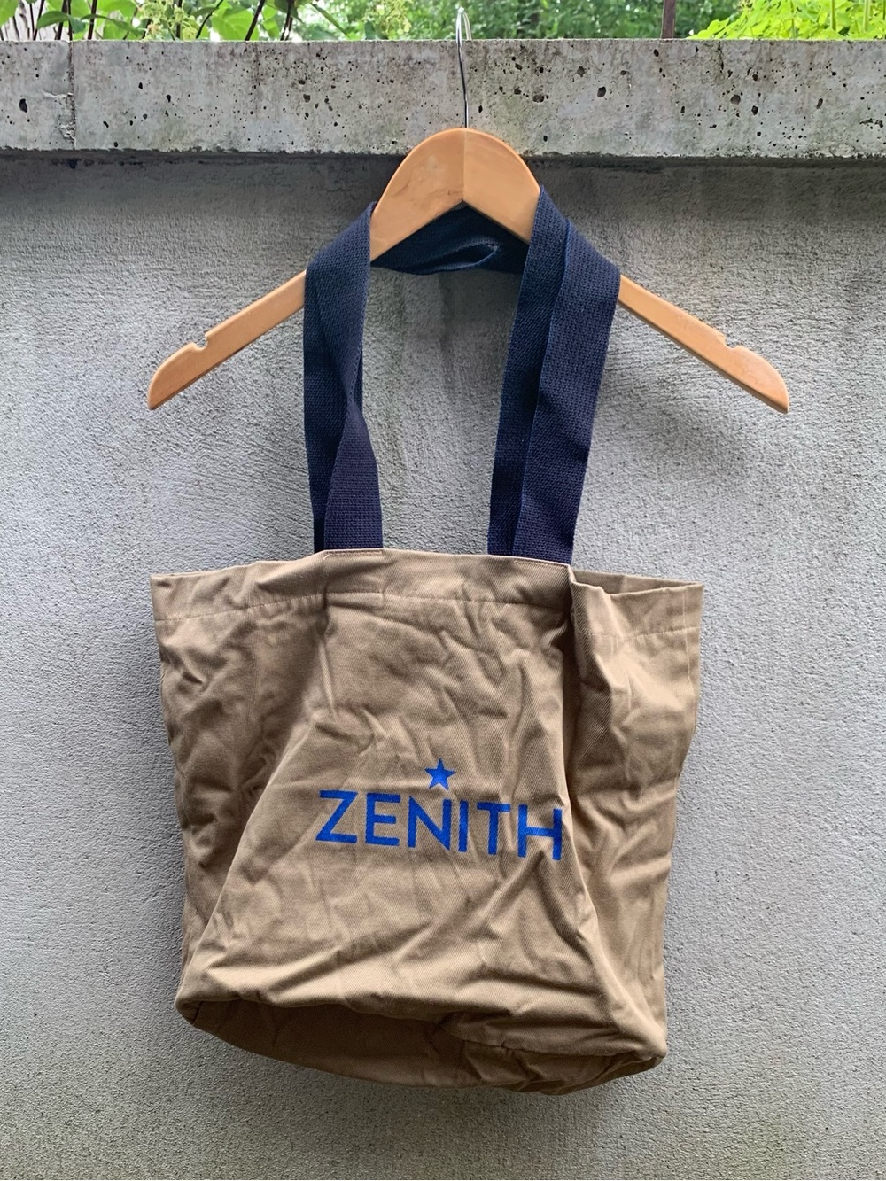 Zenith X Nona Promotional Canvas Tote Bag with Navy Straps
